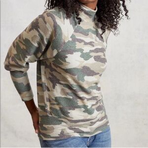 Maeve by Anthropologie camo long sleeve cowl neck sweater